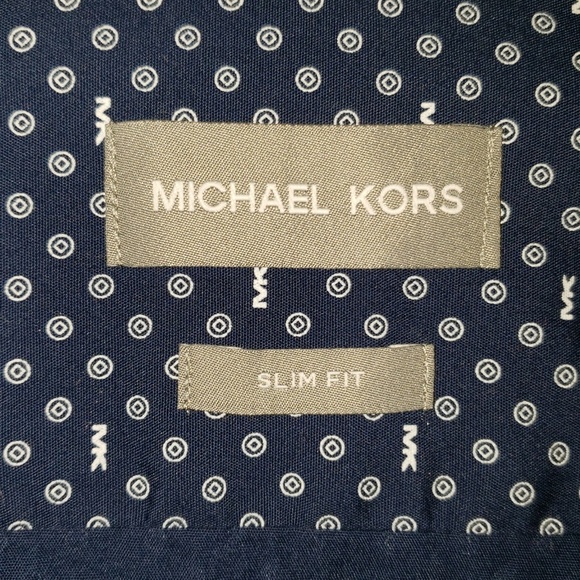 MICHAEL KORS Slim Fit Printed Cotton Button Down - Picture 4 of 5